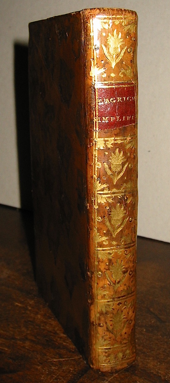 Louis-Antoine Caraccioli L'agriculture simplifiée selon les règles des anciens. Avec un projet propre à  la faire revivre, comme étant la plus profitable & la plus facile 1769 Paris Chez Bailly